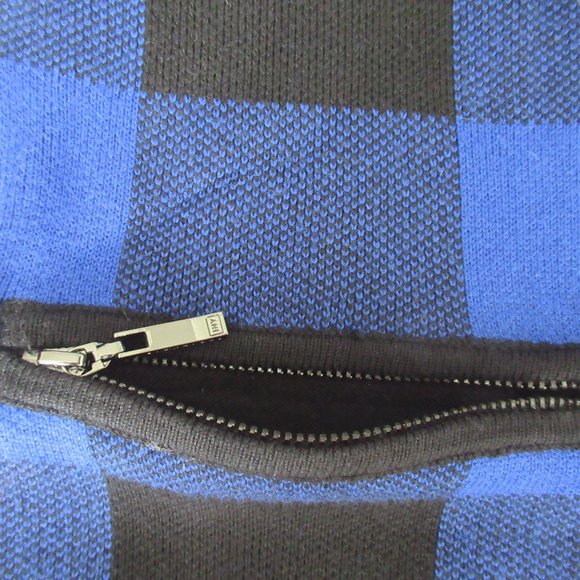 JONES New York Women’s Plaid Sweater Jacket sz. Small Petite Blue Black - Picture 4 of 10